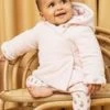 Veste à Capuche En Velours Rose Bébé Fille