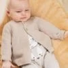 Gilet En Tricot Beige Bébé Garçon -Mini Chic Soldes 22H0CG11GIL 007 1