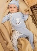 Pyjama En Velours Et Bonnet Assorti Bébé Garçon