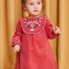 Robe En Velours Côtelé Vieux Rose -Mini Chic Soldes 22H1BFZ1ROB D325 1