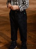 Pantalon En Velours à Bretelles Ajustables