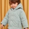 Manteau à Capuche Vert-Gris -Mini Chic Soldes 22H1BGM1VES 631 1