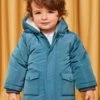 Parka Bleu Canard à Capuche -Mini Chic Soldes 22H1BGN1PAR 714 1