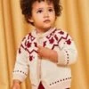 Gilet En Tricot Rouge Et Beige -Mini Chic Soldes 22H1BGX1GIL F512 1