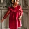 Robe à Manches Longues En Velours -Mini Chic Soldes 22H2PF63ROB F526 1