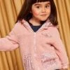 Veste Réversible à Capuche Rose -Mini Chic Soldes 22H2PFV3CAP D329 1