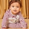 Pyjama En Velours à Rayures -Mini Chic Soldes 22H5BG21PYJ J920 1