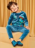 Pyjama Bleu En Velours à Animation Espace