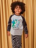 Pyjama Gris En Velours à Animation Dragon