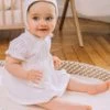 Robe Et Béguin De Naissance Blancs à Imprimé Fleurs -Mini Chic Soldes 23E0CFT1ROB 000 01