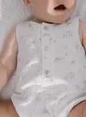 Barboteuse Vanille à Imprimé Animaux En Double Gaze De Coton 5 Barboteuse Vanille à Imprimé Animaux En Double Gaze De Coton – Image 3