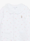 Grenouillère Et Bonnet De Naissance Blanc à Imprimé à Fleurs 7 Grenouillère Et Bonnet De Naissance Blanc à Imprimé à Fleurs – Image 5