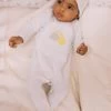 Pyjama Et Bonnet De Naissance Blancs à Motif Nuage Et Soleil -Mini Chic Soldes 23E0NMT2GRE 000 01