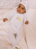 Pyjama Et Bonnet De Naissance Blancs à Motif Nuage Et Soleil
