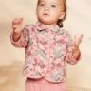 Veste Matelassée Vieux Rose à Fleurs -Mini Chic Soldes 23E1BFD2CAR D318 1