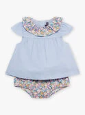 Blouse Et Bloomer Ciel à Imprimé Fleuri Et à Rayures 7 Blouse Et Bloomer Ciel à Imprimé Fleuri Et à Rayures – Image 5