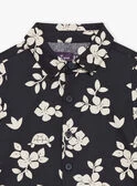 Chemise Noir Ardoise à Imprimé Feuilles Et Tortues 9 Chemise Noir Ardoise à Imprimé Feuilles Et Tortues – Image 7
