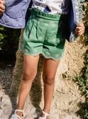 Short Vert à Broderies Fantaisie