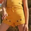 Short Jaune Moutarde En Maille