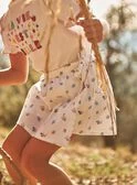 Jupe Short Blanche à Imprimé Fleuri