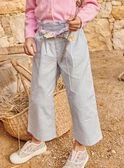 Pantalon Ciel Avec Ceinture à Imprimé Fleuri