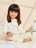 Pyjama En Velours écru à Motif Licorne