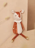 Doudou De Naissance Biche Grège Et Roux