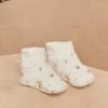 Chaussons De Naissance écrus En Velours -Mini Chic Soldes 23H0AMB1CHP 001 1