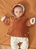 Veste De Naissance Caramel En Velours Côtelé