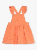 Robe Chasuble Orange En Gaze De Coton à Imprimé Fleuri 7 Robe Chasuble Orange En Gaze De Coton à Imprimé Fleuri – Image 5
