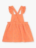 Robe Chasuble Orange En Gaze De Coton à Imprimé Fleuri 8 Robe Chasuble Orange En Gaze De Coton à Imprimé Fleuri – Image 6