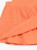 Robe Chasuble Orange En Gaze De Coton à Imprimé Fleuri 10 Robe Chasuble Orange En Gaze De Coton à Imprimé Fleuri – Image 8