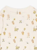 Body écru Côtelé à Imprimé Animaux Fantaisie 6 Body écru Côtelé à Imprimé Animaux Fantaisie – Image 4