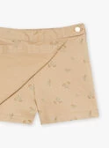 Jupe-short Beige à Imprimé Fleuri Pailleté 8 Jupe-short Beige à Imprimé Fleuri Pailleté – Image 6