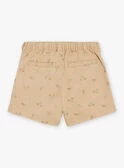 Jupe-short Beige à Imprimé Fleuri Pailleté 9 Jupe-short Beige à Imprimé Fleuri Pailleté – Image 7