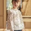 Blouse écrue à Imprimé Fleuri En Gaze De Coton -Mini Chic Soldes 23H2PF91CHE 001 1