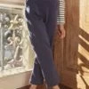 Pantalon Bleu Marine En Milano -Mini Chic Soldes 23H2PF91PAN 070 1