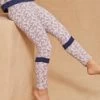 Legging Bleu Marine Et Lilas à Imprimé Fleuri -Mini Chic Soldes 23H2PFE1LGS H700 1