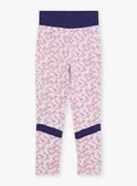 Legging Bleu Marine Et Lilas à Imprimé Fleuri 6 Legging Bleu Marine Et Lilas à Imprimé Fleuri – Image 4