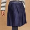 Jupe Plisée En Jersey Bleu Marine -Mini Chic Soldes 23H2PFO3JUP 070 1