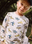 T-shirt écru à Imprimé Dinosaures
