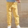 Pantalon Droit Jaune