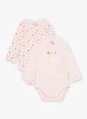 2 Bodies Blush En Coton Bio à Imprimé Et à Motifs étoiles, Lunes, Arc-en-ciel Et Fleuri