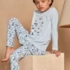 Chemise De Nuit Et Legging Bleu -Mini Chic Soldes 23H5PF12CHN 020 1