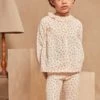Pyjama Rose Pâle En Gaze De Coton à Imprimé Fleuri -Mini Chic Soldes 23H5PF12PYJ 080 1