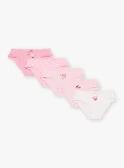 5 Culottes Roses à Imprimé à Rayures, à Pois Et à Motif Papillons