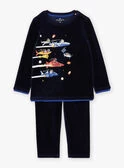 Pyjama Bleu Marine En Velours 7 Pyjama Bleu Marine En Velours – Image 5