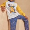 Pyjama Bleu Roi Et Jaune En Jersey -Mini Chic Soldes 23H5PG12PYJ 001 1