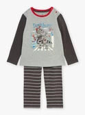 Pyjama Gris Chiné En Molleton Gratté Et Jersey 7 Pyjama Gris Chiné En Molleton Gratté Et Jersey – Image 5
