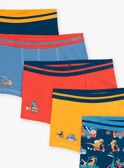 5 Boxers Bleu, Jaune Et Rouge à Imprimé Et Motif Dinoaures 5 5 Boxers Bleu, Jaune Et Rouge à Imprimé Et Motif Dinoaures – Image 3